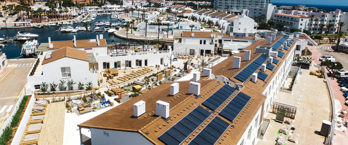 instalación solar hotel menorca
